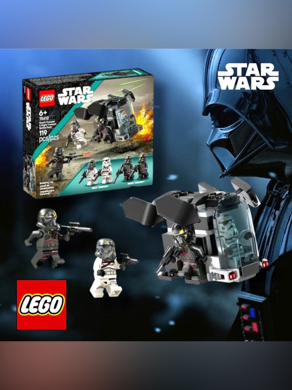 LEGO Star Wars: Death Tropper Night Trooper Battle Building Set #75412 (119 pcs)